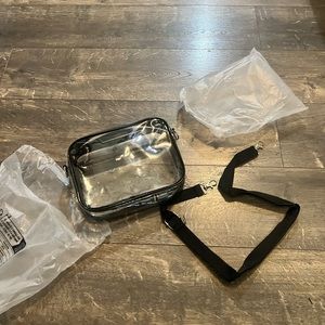 Clear Crossbody Bag W/ Strap NEW
